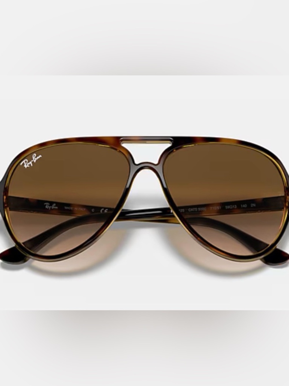 Ray-Ban Men’s RB 4125 Aviator Sunglasses - Brown Lenses - Picture 5 of 7